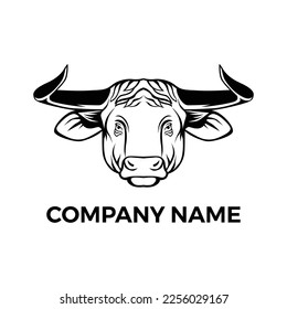 bull head vector logo template