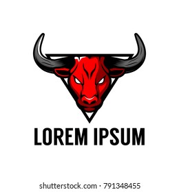 bull head vector for sport logo