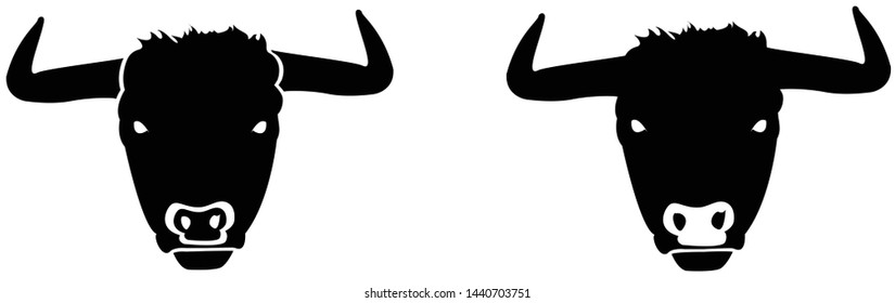 Bull head vector stylized graphic symbol icon logo