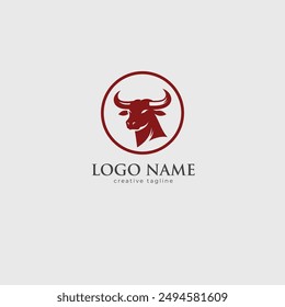 Bull head vector, wild, domestic, head, bull logo template