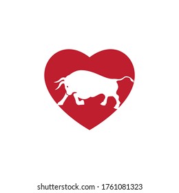 Bulle Herzform, Vektorlogo-Design.