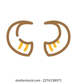 bull horn animal color icon vector. bull horn animal sign. isolated symbol illustration
