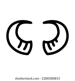 bull horn animal line icon vector. bull horn animal sign. isolated contour symbol black illustration