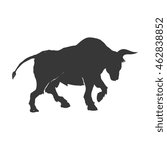 bull horn animal silhouette farm icon. Isolated and flat illustration. Vector graphic
