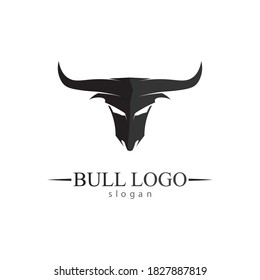 Bull horn and buffalo logo and symbols template icons app