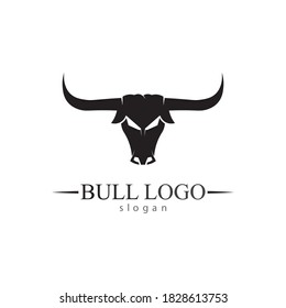 Bull horn and buffalo logo and symbols template icons app