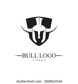 Bull horn and buffalo logo and symbols template icons app