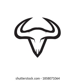 Bull horn and buffalo logo and symbols template icons app