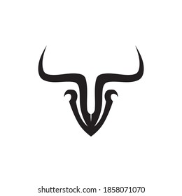 Bull horn and buffalo logo and symbols template icons app