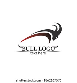 Bull horn and buffalo logo and symbols template icons app