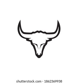 Bull horn and buffalo logo and symbols template icons app