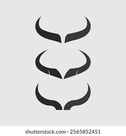 Bull horn cow and buffalo logo and symbol template icons app