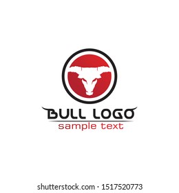 Bull horn logo black animal and symbols template icons app
