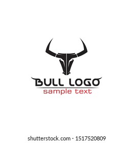 Bull horn logo black animal and symbols template icons app
