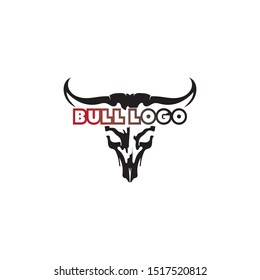 Bull horn logo black animal and symbols template icons app
