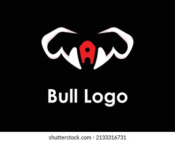 Bull and horn logo, buffalo, bison, bull