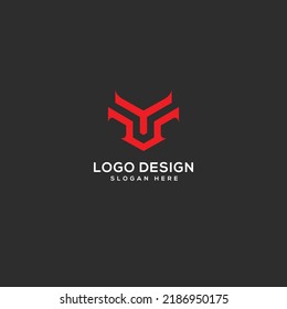 Bull Horn Logo Design Vector Illustration