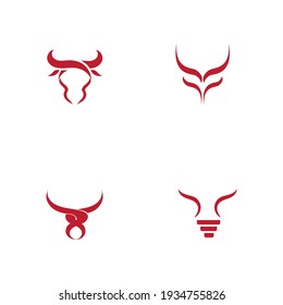 Bull horn logo set and symbols template 