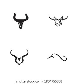 Bull horn logo set and symbols template 