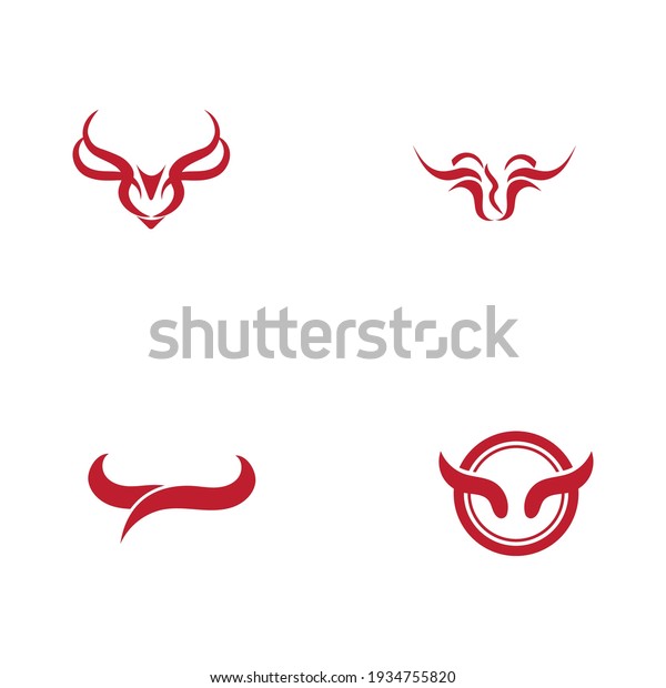 Bull horn logo set\
and symbols template 