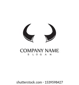 Bull horn logo and symbol template icons app