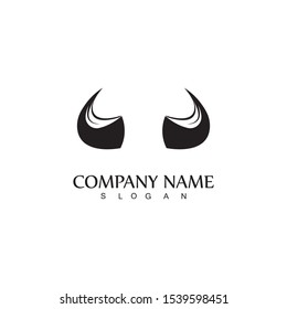 Bull horn logo and symbol template icons app