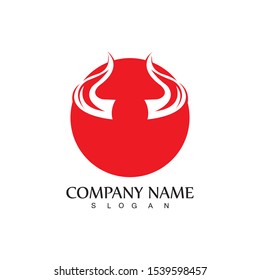 Bull horn logo and symbol template icons app