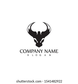 Bull horn logo and symbol template icons app