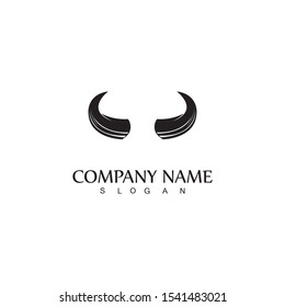 Bull horn logo and symbol template icons app