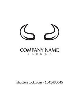 Bull horn logo and symbol template icons app