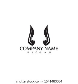 Bull horn logo and symbol template icons app
