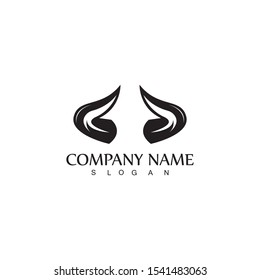 Bull horn logo and symbol template icons app