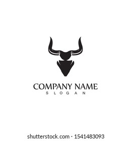 Bull horn logo and symbol template icons app