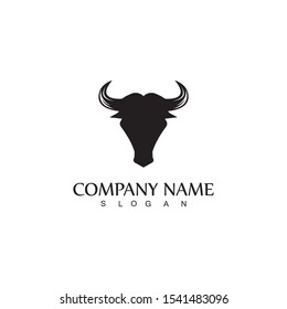 Bull horn logo and symbol template icons app