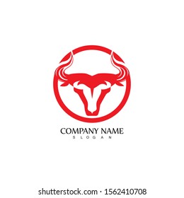 Bull horn logo and symbol template icons app