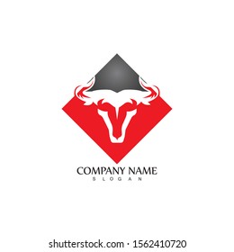 Bull horn logo and symbol template icons app
