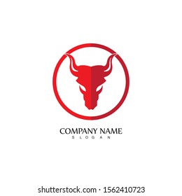 Bull horn logo and symbol template icons app