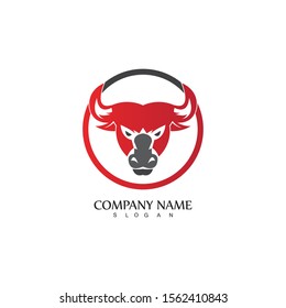 Bull horn logo and symbol template icons app