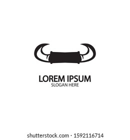 Bull horn logo and symbol template icons app