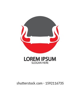 Bull horn logo and symbol template icons app