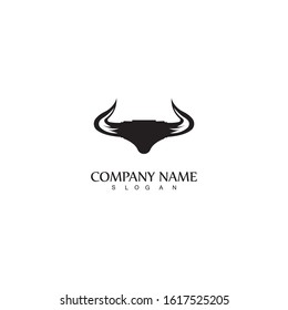 Bull horn logo and symbol template icons app