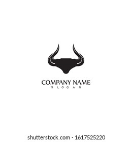 Bull horn logo and symbol template icons app
