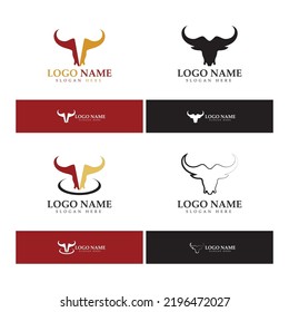 Bull horn logo and symbol template icons app