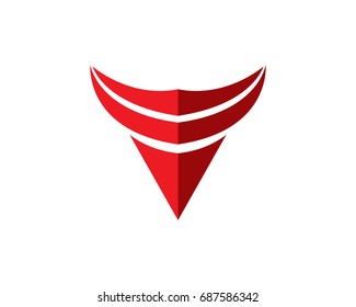 Bull horn logo and symbols 
