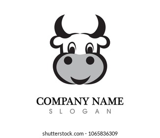 Bull horn logo and symbols template icons app
