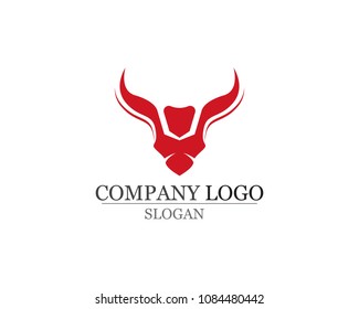 Bull horn logo and symbols template icons app
