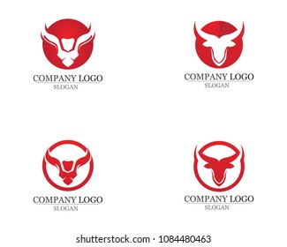 Bull horn logo and symbols template icons app
