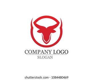 Bull horn logo and symbols template icons app
