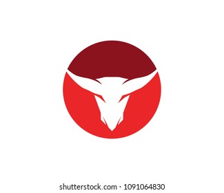 Bull horn logo and symbols template icons
