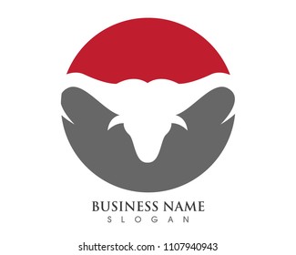 Bull horn logo and symbols template icons app
